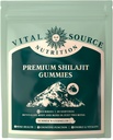 Vital Source Nutrition - Premium Shilajit Gummies - Bone, Brain, Energy & Vitality Support - Himalaya Biologische Shilajit - Veganistisch, Glutenvrij en Halal - Zomerwatermeloen - 60 Gummies - 30 Servers