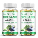 Live Oil of Oregano with Black Seed Oil, 2 in 1 Oregano Supplement for Immune Health, Reains High Concentrated Carvacrol & Thymochinon, Non-GMO, 60 Softgels, 2 Pack