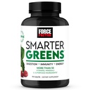 FACTEUR DE FORCE Comprimés verts plus intelligents, supplément vert avec 25+ superaliments et antioxydants pour améliorer la digestion, réduire le stress, renforcer l'immunité et soutenir le métabolisme, 90 comprimés