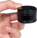 XHT Petite boîte à pilules ronde noire - unique récipient à pilules portable étanche pour la poche et la purse, organisateur de médecine de voyage, support de pilule en aluminium compact pour les médicaments, huile de poisson