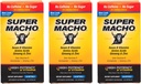Super Macho Dietary Supplement with High Potency Zinc & 7 B Vitamins, No Preservatives, Sugar or Caffeine, Made in USA, 50 Softgels (3 Pack)