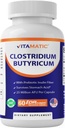 Vitamatic Clostridium Butterum 25 miljoen - Gut Health - 60 DR Capsules (vertraagd vrijgegeven) - Gemaakt met Prebiotische Inulin Fiber