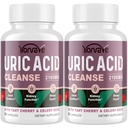Nettoyer et détoxer l'acide Urique avec Tart Cherry, supplément d'acide Urique Celery Seed – Niveaux d'acide Urique, articulations, reins et sommeil – 90 Capsules de Veggie(2 bouteille)