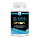 Nordic Naturals Ultimate Omega-D3 Sport, Lemon - 60 Zachte Gels - 1480 mg Omega-3 + 1000 IE Vitamine D3 - NSF gecertificeerd - Ondersteunt Spier, Bones, Focus & Endurance - 30 porties