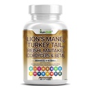 Leeuwen Mane 3000mg 20in1 Paddestoel Supplement met Turkije Tail 2000mg Reishi 1000mg Cordyceps Chaga 1000mg Maitake Meshima Poria Cocos Shiitake Oyster Porcini Enoki 60 Tel.