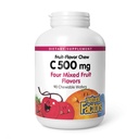 Facteurs naturels, enfants Vitamine à croquer C 500 mg, soutient la santé immunitaire, les os, les dents et les gencives, les fruits mélangés, 90 Wafers