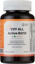 YDY All Active BQ10 - CoQ10 100mg, Vitamine B Complex (B1, B2, B3, B6, B7, B9, B12, Pantetine) - Ondersteunt Hartgezondheid, Cellulaire Energie - 60 tabletten