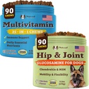 Natural Dog Company Hondensupplementen voor senioren en actieve honden - Multivitamine Kauwen & Hip & Joint Relief - volledige voedingsondersteuning voor de gezamenlijke gezondheid, vitaminen voor honden, energie, & vitaliteit