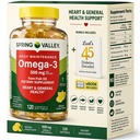 Spring Valley Omega-3 van Fish Oil 500 mg 120 Telling, SoftGels, General & Heart Health Dieetsupplement Bundel met Luall's 45 Diabetes Decoded