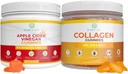 Vinaigre à cidre de pomme et ensemble de collagène, Gommies pour les femmes de croissance des cheveux, peau et ongles plus sains (Bulk 90 Gommies) Soins articulaires Vitamine, Immune Support, Détox, Métabolisme, hommes Femmes Acid Reflux