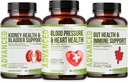 Santé cardiaque Supplément de soutien de la pression artérielle - Soutenir la pression artérielle et la circoncision saine Naturellement avec Hawthorn Berry & Hibiscus. Vitamines Pills pour l'hypertension et le cœur en santé.