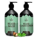 Opvallende Vikingbaard Was- en Conditioner (Tea Tree & Biotin) - Paraben & Sulfate Gratis Reiniging voor alle baardtypes (10oz per fles)