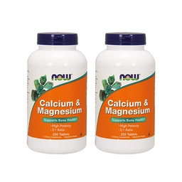 Nu Foods Calcium & Magnesium, 250 tabletten (verpakking van 2)