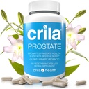 CRILA Prostate Supplements for Men - 60 Ct. I Natural Formula for Fewer Badroom Trips* & Improved Sleep*, Patented Prostate Support with NO Saw Palmetto Extract & NO Side Effects