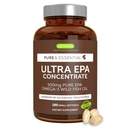 Igennus Ultra Pure Omega-3 EPA 500mg, huile de poisson sauvage certifiée IFOS hautement concentrée, forme avancée de triglycéride rTG, non OGM, 180 petits softgels