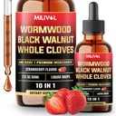 10in1 Wormwood Liquid Drops met Wormwood, Black Walnut, Whole Cloves & 7 More - Ondersteuning Digestief, Immune - 2 Fl Oz - 60 Days