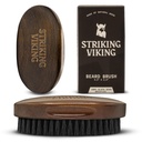 Opvallende Vikingbaardborstel voor mannen - 4,3-inch Beukenhouten handvat, bruin - Boar Bristle Baardborstel, Travel Size Detangler & Static Reducer