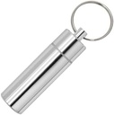 Portable Pill Organizer Small Travel Pill Box Keychain Mini Daily Pill Case Container, Waterproof Metal Pill Holder Medicine Bottlefor Supplements, Pills, Vitamins and Medication (Medium)