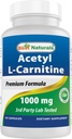 Best Naturals Acetyl L-Carnitine 1000mg Capsule, 60 Tellen