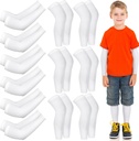 Panitay 6 Set Eczeem Arm en Leg Sleeves Kras Elastische Arm Sleeves Knie Wrap Eczeem Cover voor Itch Relief en natte therapie(Kid,White)