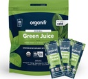 Organifi: GO Packs - Green Juice - Organic Superfood Supplement Powder - 30 Travel Packs - Organic Vegan Greens - Hydrates and Revitalises