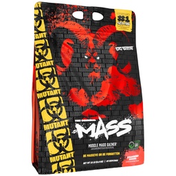 Mutant Mass Gewicht Gainer Proteïne Poeder met Wei, en Caseïne Proteïne Blend voor High-Calorie Workout Shakes, Smoothies, en Dranken, 15 lb - Aardbei Banaan