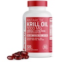 Bronson Antarctica Krill Oil 1000 mg met Omega-3s EPA, DHA, Astaxanthine en Fosfolipiden 120 Softgels