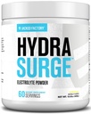 Ge Jacked Factory HYDRASURGE Electrolyte Powder - Hydration Supplement w / Key Minerals, Himalaya Sea Salt, Kokoswater - Keto Friendly, Naturally Sweetened - 60 Servers, Limonade