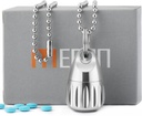 Mini Pillenhouder Titanium, Sleutelhanger, Waterdicht, Doos, Metaal, Noodmedicijn, Werk, Camping, Wandelen, Reizen