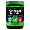 Orgain Gehydrolyseerde Collageen Peptides Powder for Women & Men, 20g Grass Fed Collageen, Unflavored - Hair, Skin, Nail, & Joint Support Supplement, Paleo & Keto, Non-GMO, Type I en III, 1lb