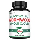 Satoomi 5 en 1 Wormwood Capsules Supplement - avec Black Walnut Cloves Turmeric et Berberine HCl - 90 Capsules - Système immunitaire et santé de la digestion
