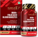 Iron + Folic Acid Himoglobin Booster Daily Vital, Chelated Iron with Folic Acid & Vitamin C, B12 & Natural Spinach Powder, 60 Veg Capsules