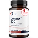 Designs for Health CoQnol 100mg - CoQ10 Ubichinol with Superior Bio availability + Exclusive Absorptie Technology - Double CoenzymeQ10 Boost with GG - Heart, Healthy Aging + Cell Support (60 Softgels)