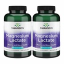 Swanson Magnesium Lactaat - Mineral Supplement Promoting Muscle and Bone Health Support - Lactose-Free Lactate Mineral Form for Gentle Absorptie - (120 Capsules, 84mg Each) 2 Pack