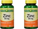 Spring Valley Zink 50 mg, 200 Ct (2 Pack)