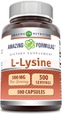 Verbazingwekkende Formules L-Lysine 500 mg Capsules Amino Acid Supplement 