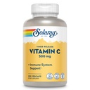 SOLARAY Vitamine C 500mg, libération en deux temps - Supplément antioxydant et immunosupport - Vitamine C avec rose HIPS et Acerola, végétalien, sans gluten, garantie de 60 jours, 250 portions, 250 VegCaps
