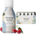 Slaaphulp Drink, Melatonine Gratis, Veganist, No-Sugar, Cherry Flavor (3.4 Fl Oz, Pack of 10)