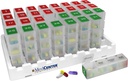 MedCenter Monthly Pill Organizer 4 Times a Day, 31-Day Medication Organizer for Drawer or Lock Box with 31 Pill Boxes and 4 Daily Compartments Gift for Mom, Dad, Elderly, and Seniors