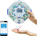 KLIM Smart Pill Dispenser met alarm - WiFi Monitoring App - 28-daagse automatische geneeskunde Dispenser voor ouderen & Alzheimer
