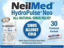 NeilMed HydroPulse Neo. Multi-Speed Electric Pulsating Nasal Sinus Irrigation System met 30 Sinus Rinse Premixed Packets.