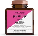 Anti-Aging Skin Support Supplement - Well Told Health Age Defier met biologische Amla, Cacao en Resveratrol van biologische druiven - Non-GMO + Vegan (60 capsules)