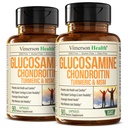 Glucosamine Chondroïtine MSM – Supplément de soutien conjoint pour les femmes et les hommes avec le sulfate de glucosamine 1500 mg, Chondroïtine et MSM – pour le cartilage, la santé articulaire et la flexibilité – 2 packs