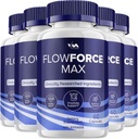 (5 Pack) FlowForceMax Prostate Support Capsules - Flow Force Max Pillen Supplement, Maximale sterkte, Nieuwe verbeterde Multivitamine Formulatie, FlowForceMax Reviews, 300 Capsules