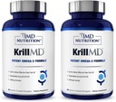1MD Voeding KrillMD - Antarctische Krillolie Omega 3 Supplement met Astaxanthine, EPA, DHA 