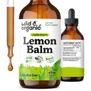 Wild & Organic Lemon Balm Tinctuur - Mood Support Supplement - Melissa Lemon Balm Leaf Extract Drops - Vegan, Sugar & Alcohol-Free Calming Supplement - 4 fl oz