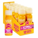 Vive Organic Vitamin C + Immunity Support Shot, Cold-Pressed Kurkuma, Gember & Acerola Cherry, Glutenvrij, Veganistisch, Immunity Boost Vitamine C, 2 Fl Oz (pakket van 12)