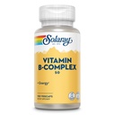 SOLARAY Vitamine B Complex 50 mg - Cellular Energy Vitamines - Metabolisme en nerve Health Ondersteuning met vitamine B12, vitamine B1, B6, Niacin, Foliumzuur, Biotine en andere B Vitaminen - Vegan, 100 VegCaps