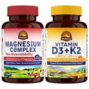 Vitalitown Magnesium Complex & Vitamin D3 K2 Bundle (Pack of 2) 