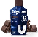 UCAN Edge Energy Gel Shots, Chocolat (12, 2 Once Packets) pour la course, l'entraînement, les entraînements, la condition physique, le vélo, Crossfit, sans sucre, végétalien et Keto Friendly Energy